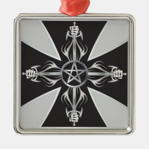 Maltees Kruis Metalen Ornament