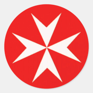 Maltees Kruis Ronde Sticker