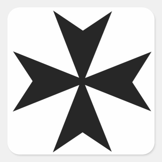 Maltees Kruis Vierkante Sticker (Voorkant)