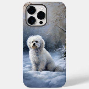 Maltees Laat het sneeuwen Kerstmis Case-Mate iPhone 14 Pro Max Hoesje