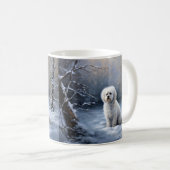 Maltees Laat het sneeuwen Kerstmis Koffiemok (Voorkant rechts)