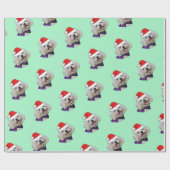 Maltees met Santa Hat Cadeaupapier (Vlak)