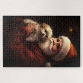Maltees met sinterklaas feestelijke kerst legpuzzel (Horizontaal)