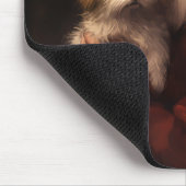 Maltees met sinterklaas feestelijke kerst muismat (Hoek)