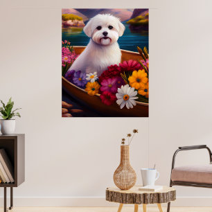 Maltees op een peddel: Een Schilderachtig avontuur Poster