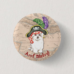 Maltees Pirate Ronde Button 3,2 Cm