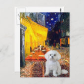 Maltees (R) - Terras Cafe Briefkaart (Voorkant / Achterkant)