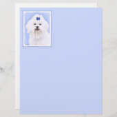 Maltees schilderen - Kute Original Dog Art (Voorkant / Achterkant)