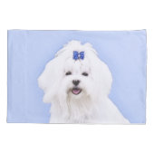 Maltees schilderen - Kute Original Dog Art Kussensloop (Achterkant)