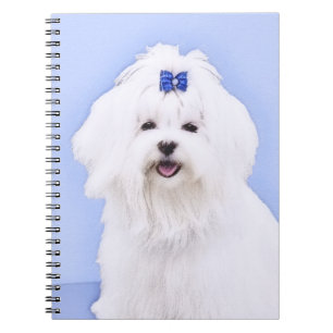 Maltees schilderen - Kute Original Dog Art Notitieboek