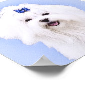 Maltees schilderen - Kute Original Dog Art Poster (Hoek)