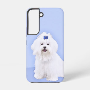 Maltees schilderen - Kute Original Dog Art Samsung Galaxy Hoesje