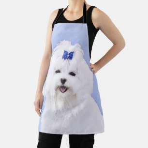 Maltees schilderen - Kute Original Dog Art Schort