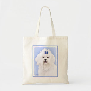 Maltees schilderen - Kute Original Dog Art Tote Bag