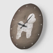 Maltees Silhouette Rustic Grote Klok (Hoek)