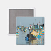 Maltees Vissen Boats | Marsaxlokk op Malta Magneet (Voorkant / Achterkant)