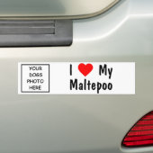 Maltepoo Bumpersticker (Op auto)