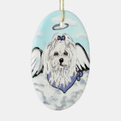 Maltese Angel Keramisch Ornament (Rechts)