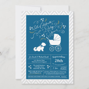 Maltese Baby shower Blue Boy Kaart