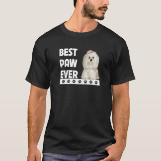 Maltese beste pag op Maltipoo paps dag hond T-shirt