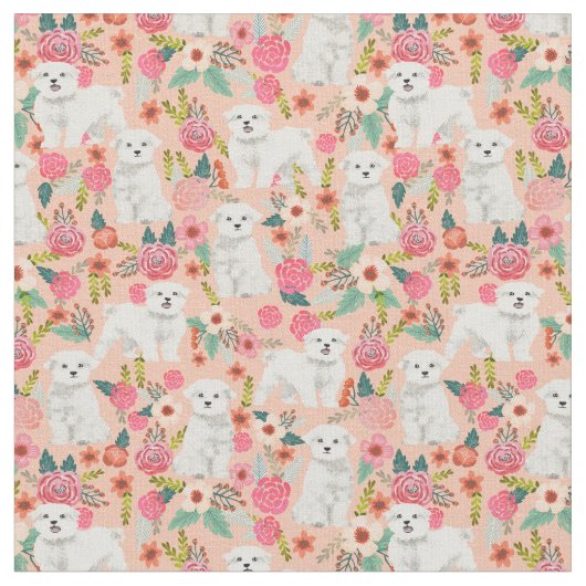 maltese  bloemperziken stof (Close Up)