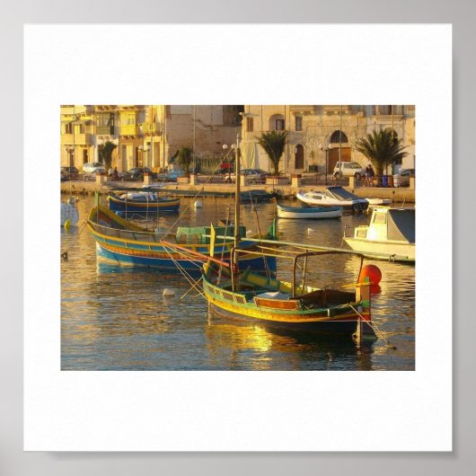 Maltese boats poster (Voorkant)