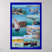 Maltese boats poster (Voorkant)