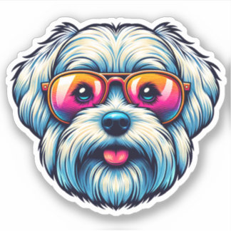 Maltese Bow Stropdas Vinyl Sticker