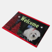 Maltese Christmas Deurmat (Schuin)