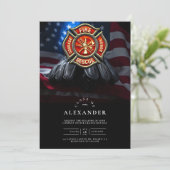 Maltese Cross Brandweerman Afstuderen met handscho Kaart (Staand voorkant)