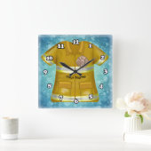 Maltese Cross Firefighter Vierkante Klok (Huis)