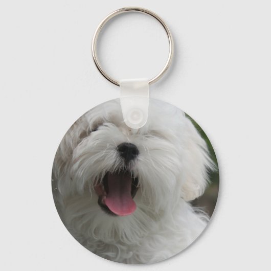 Maltese Dog Sleutelhanger (Voorkant)