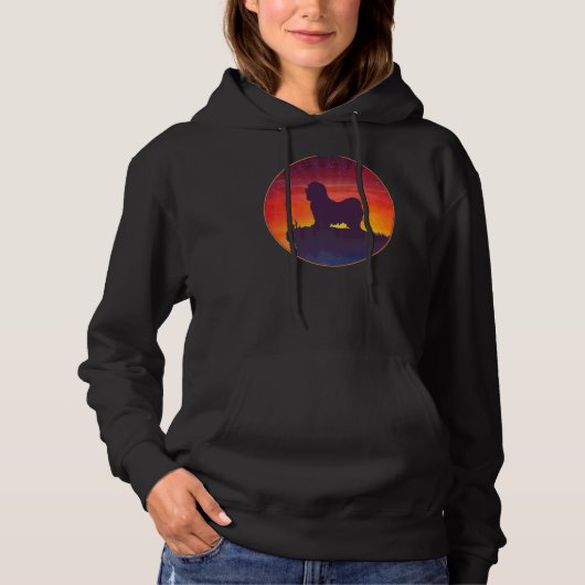 Maltese Dog Sunset Hoodie (Voorkant)