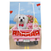 Maltese Dog Valentijnsdag Truck Medium Cadeauzakje (Achterkant)