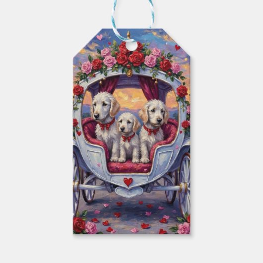Maltese Dog Valentine's Day  Cadeaulabel (Voorkant)