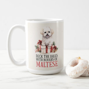 Maltese Funny Dog Pun Christmas Coffee Mok