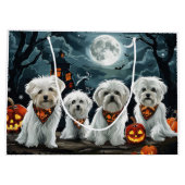 Maltese Halloween Spooky Groot Cadeauzakje (Achterkant)