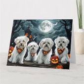 Maltese Halloween Spooky Kaart (Voorkant)