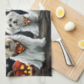 Maltese Halloween Spooky Theedoek (Quarter Fold)