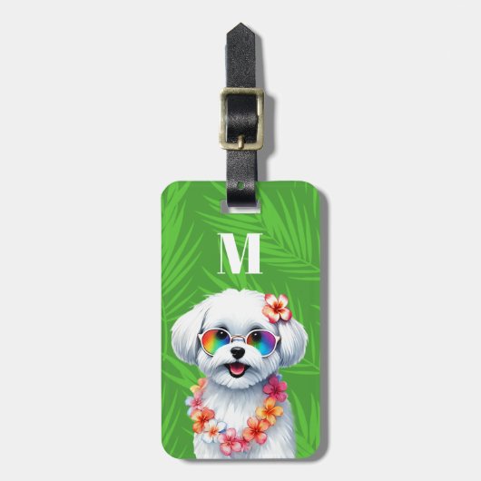 Maltese Hond Bagage Labels (Voorkant verticaal)