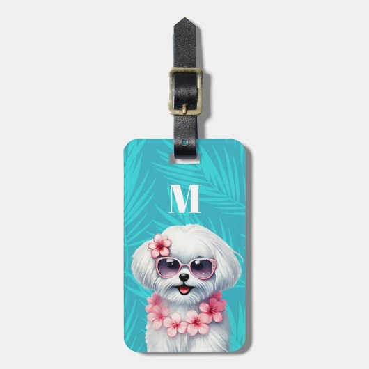 Maltese Hond Bagage Labels (Voorkant verticaal)