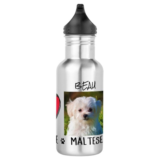 Maltese hond huisdier liefhebbers waterfles  (Rechts)