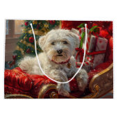 Maltese Hond Kerstfeest Groot Cadeauzakje (Achterkant)