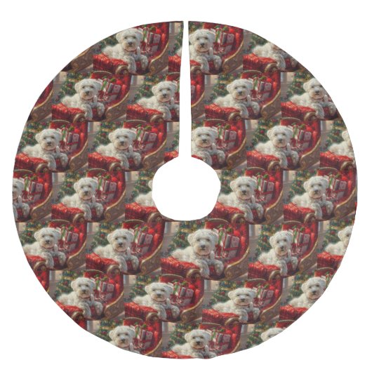 Maltese Hond Kerstfeest Kerstboom Rok (Voorkant)