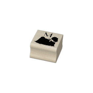 Maltese hond puppy 	rubberstempel