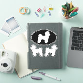 Maltese hond Silhouetten Vinyl Sticker Set (iPad Cover)