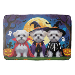 Maltese honden pompoen Halloween grappig Badmat