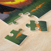 Maltese honden pompoen Halloween grappig Legpuzzel (Zijkant)