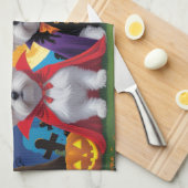 Maltese honden pompoen Halloween grappig Theedoek (Quarter Fold)