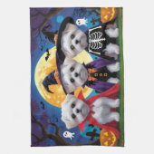 Maltese honden pompoen Halloween grappig Theedoek (Verticaal)